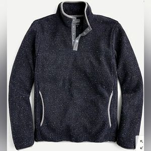 J crew nordic fleece quarter snap pullover size large  dark grey